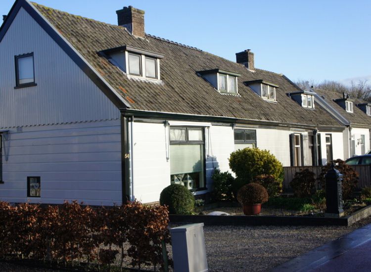 Houten huizen aan de Mijndensedijk, zgn. Kringenwethuizen