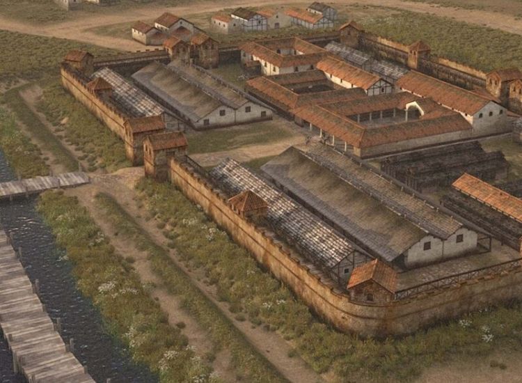 Impressie van hoe fort Vechten eruit gezien kan hebben. Door Stevie Hery Xinas, RomeinseLimes.NL