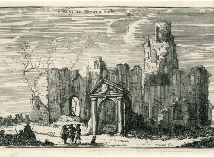 Ruine van Nijenrode, 1673, Isaac Sorious, collectie Rijksmuseum