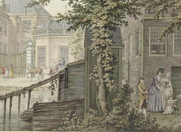 Huis Luxemburg, met ontvangst van een heer.